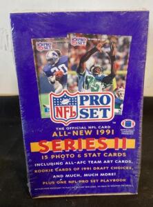 1991 Pro Set NFL Series II Football Wax Box, Factory Sealed, 36 Packs, 540 Cards