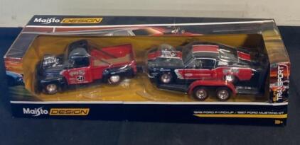 Maisto Design Elite Transport 1:24 Scale 1948 Ford F-1 Pickup & 1967 Ford Mustang GT Set
