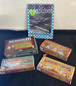 Lot WWII Strategy Board & Card Games: Memoir '44 Overlord, Axis & Allies Midway, BattleCards Set
