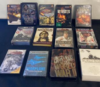 History Channel & PBS War Documentary DVD Lot &ndash; 20+ Hours, WWII, Indian Wars, Ultimate Collection