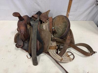 Saddle King of Texas Western Saddle 16" Suede Seat, Cordura Skirt, Serial 1456 16