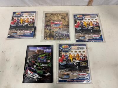 NASCAR Souvenir Programs Lot: Atlanta 1999, Richmond 2012, Phoenix 2002 Signed, Bagged