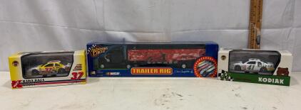 Revell & Winner's Circle NASCAR Diecast Lot: 1:43 #41 Kodiak, #37 Kmart, #8 Dale Jr. Trailer Rig