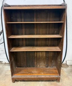 Vintage Wooden 5-Shelf Bookcase, Approx. 70" H x 30" W x 12" D