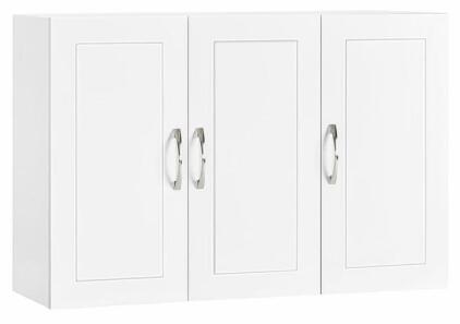 SoBuy FRG231-L-W Wall-Mounted Storage Cabinet, 3 Doors, White, 35.4" x 23.6" x 11.8"