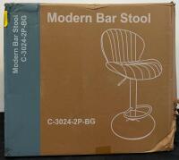 Sweetcrispy Beige Adjustable Swivel Bar Stools With Footrest, Set Of 2 - 7