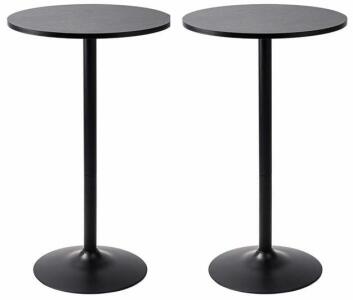 Pearington Santina 2 Pack Black Round Bar And Pub Tables