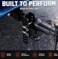 LWCH Adjustable Dual Ball Hitch Mount 2" Receiver - 4