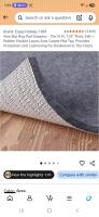 8x10 Modern Blue Grey Area Rug & 10x14 Non-Slip Felt Rubber Rug Pad Set, Machine Washable - 3