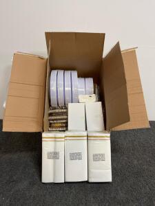 Elegant Gold Rim Plastic Dinnerware Set, 175 pcs, Plates, Cups, Cutlery, Napkins