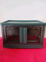 Stackable Plastic Storage Cabinet with Swing-Open Doors, Set of 3 - 2
