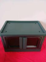 Stackable Plastic Storage Cabinet with Swing-Open Doors, Set of 3 - 3