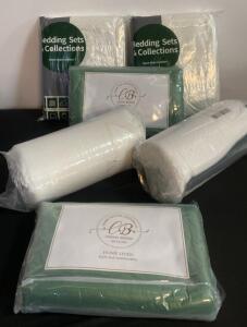 Longhui Bedding Green Pillow Inserts, PAJEO Waterproof Microfiber Fitted Sheet, WeiTrust Ergonomic Firm Support Pillow