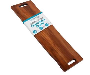 BirdRock Home 36" Acacia Wood Extra Large Charcuterie Board with Handles, Model 11711