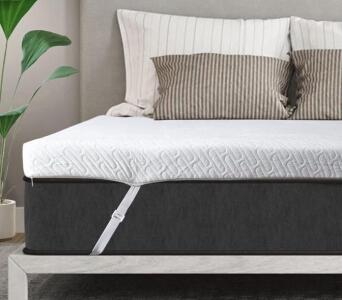 Valuxe 3-Inch Cooling Gel Memory Foam Mattress Topper with Bamboo Cover