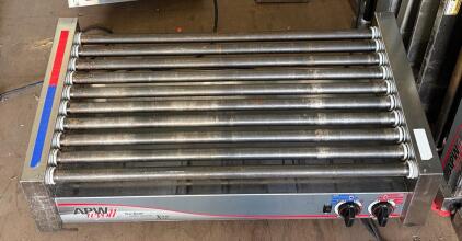 APW Wyott HRS-50S Slanted Hot Dog Roller Grill, 10 Tru-Turn Rollers, 50 Hot Dog Capacity (Connex 3)