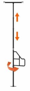 Stander Security Pole, Floor-to-Ceiling Height-Adjustable Transfer Support