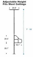 Stander Security Pole, Floor-to-Ceiling Height-Adjustable Transfer Support - 6