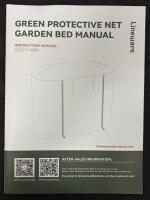 Lineware GEG2 Raised Garden Bed with Green Protective Net, Galvanized Steel, Zipper Access - 2