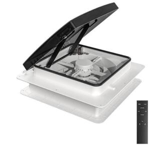 HURRVENTER 14" RV Roof Vent Fan with Built-in Rain Shield and Remote Control