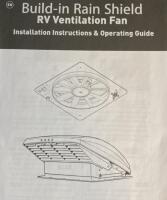 HURRVENTER 14" RV Roof Vent Fan with Built-in Rain Shield and Remote Control - 3