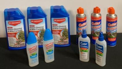 Cutter Skinsations & Backyard Bug Control Lot + BioAdvanced 3-in-1 Insect Disease Mite Control