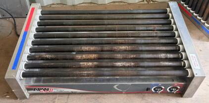 APW Wyott HRS-50S Slanted Hot Dog Roller Grill, 10 Tru-Turn Rollers, 50 Hot Dog Capacity (Connex 3)