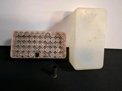 Western .38 Special 158 Grain Nickel Brass Boxer Brass casings, 50 casings with Plastic Case USA ( shelf H)