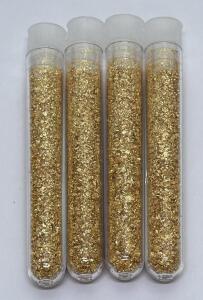 (4) Vials Of Gold Flake