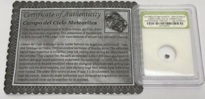 Campo del Cielo Meteorite Fragment <0.10g Certified, Argentina 1576, Iron-Nickel Crystal, #221632319