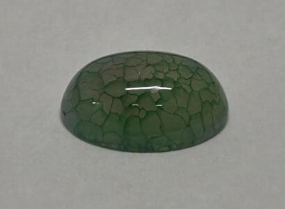 Green Agate/Moss Agate Oval Cabochon, 11.8ct