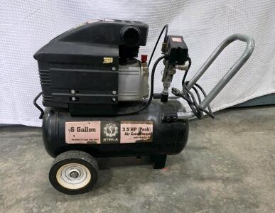 Working Steele SP-CE356M 6 Gallon 3.5 HP Peak Air Compressor, 115 PSI, 4.2 CFM @ 90 PSI, Portable