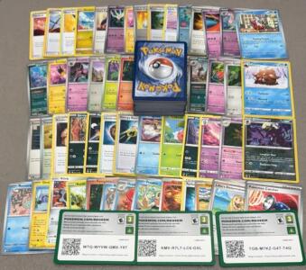 Mixed Pok&eacute;mon TCG Card Lot of Cards, Sword & Shield & Sun/Moon, Rares/Reverse Holos + Code Cards