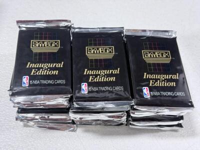 1990-91 SkyBox Inaugural Edition NBA Trading Card Packs &ndash; Sealed, Series 1, 15 Cards per Pack