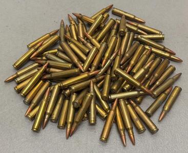 Bulk 7.62x51mm NATO Surplus Brass FMJ Ammunition, Approx. 100 Rounds, Berdan Primed