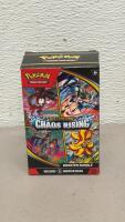 Pok&eacute;mon TCG Mega Evolution Chaos Rising Booster Bundle w/ 80+ English Cards & Box, 2024 - 2