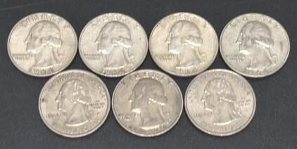 Mixed Lot of U.S. Washington Quarters &ndash; Silver and Clad, Various Years and Mints