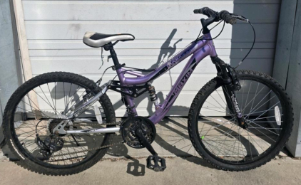 Mongoose Maxim Full-Suspension Mountain Bike, 26" Wheels, 21-Speed, Aluminum Frame