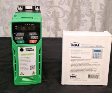 (1) Control Techniques Commander C200-024-00023A, 480VAC 3 Phase VFD, AC Drive & (1) HAI 33A00-4 OMNI LCD Audio Console Keypad W/ Speaker & Microphone