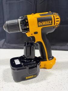 DEWALT DC742 12V Cordless Drill Driver, 3/8" Chuck, 2-Speed, DW9072 Battery Included