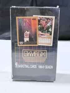 1990-91 SkyBox NBA Basketball Cards Sealed Box, 36 Packs, Michael Jordan, Larry Bird Featured