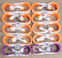 (34) Assorted USB A To Micro Cables & (20) Assorted Electronics Soft Carry / Storage Cases - 3