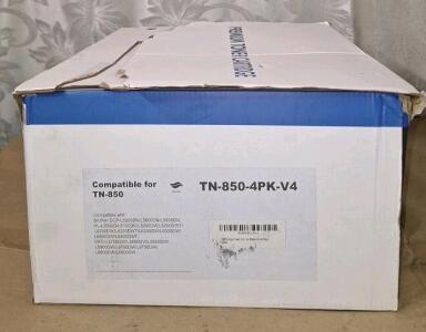 (1) 4-Pack Of Brother TN-850 Compatible Black Toner Cartridges