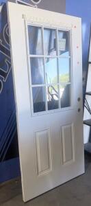 Jamison MARK III Exterior Door, Half-Lite 9-Lite Grid, 2-Panel Bottom, 80"x36"x1.75"