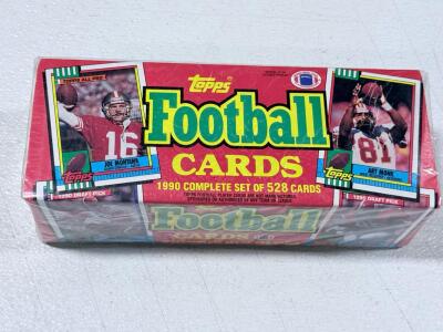1990 Topps Football Complete Set Factory Sealed 528 Cards, Includes Joe Montana, Emmitt Smith Rookie