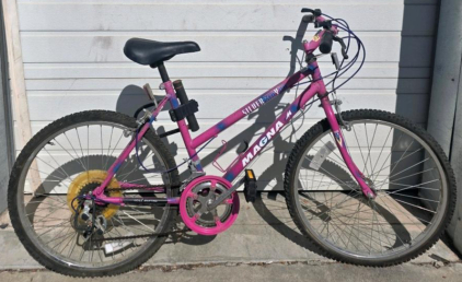 Magna Silver Canyon 24" Mountain Bike, Steel Frame, 15-Speed, Pink/Purple, V-Brakes