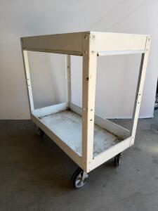 Metal Utility Cart with 2 Shelves, Approx. 36" x 18" x 38", 375 lb Capacity