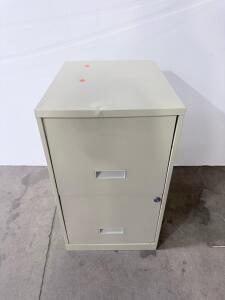 Metal 2-Drawer Vertical File Cabinet, 28.38" H x 15" W x 26.5" D, Locking Mechanism
