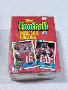 1990 Topps Football Wax Box - Factory Sealed, 36 Packs, Joe Montana, Art Monk, NFLPA Licensed