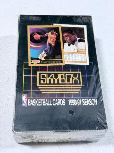 1990-91 SkyBox NBA Basketball Cards Factory Sealed Box, 36 Packs, Magic Johnson Cover